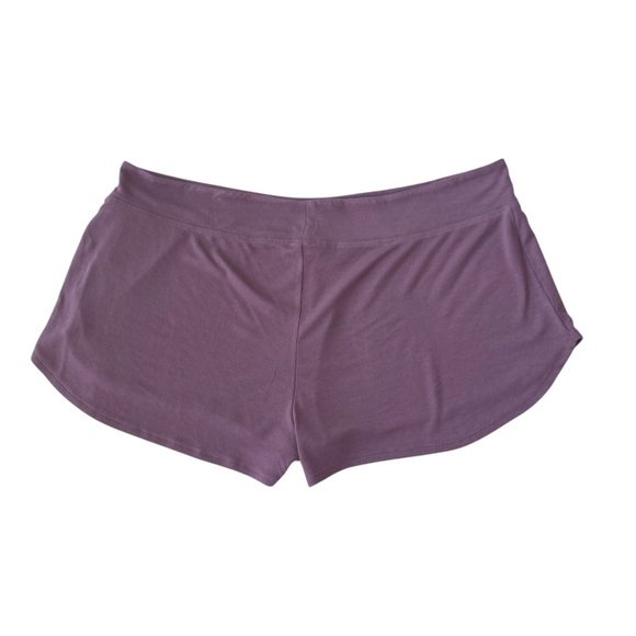 ATHLETA WOMEN'S MAUVE ELASTIC WAIST SOFT WELL RESTED RIB PAJAMA SHORT SIZE 2X - Picture 2 of 3